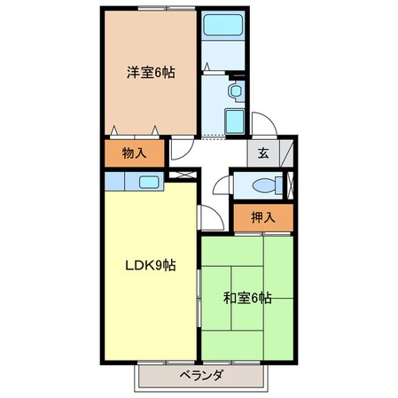 セジュールオリオン　Ａ棟の物件間取画像